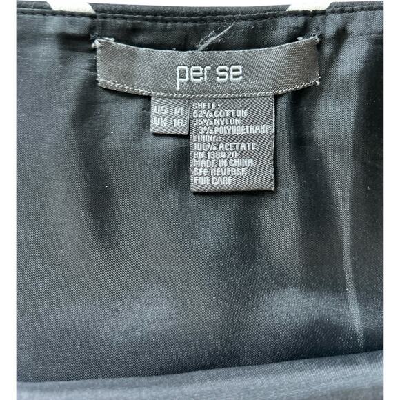 EUC PER SE by Carlisle Skirt Gold, Black & White Size 14 - Picture 2 of 5